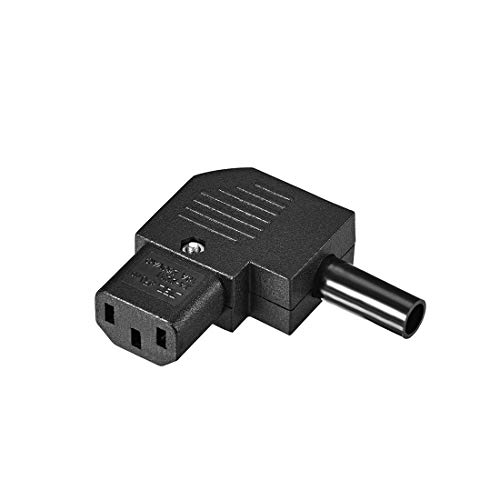 Image of sourcing map AC110-250V 10A Female IEC320 C13 Power Socket Adapter Connector Right Angle