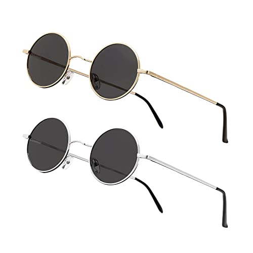 Image of Vintage Small Round Polarized Hippie Sunglasses for Men Women Circle Sun Glasses NP1002