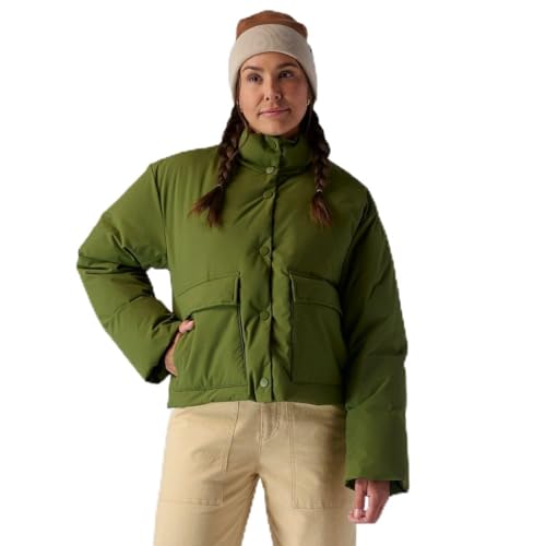 Stoic, Cropped Boxy Snap Front Puffer - Women's