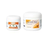 Healthy Paw Life Lime Sulfur Cream (2 oz) and Lime Sulfur Wipes (50 ct) Bundle for Pet Skin Care - for Dogs and Cats