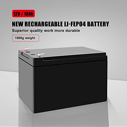 HAKADI 12V 18Ah LiFePO4 Batterij 3000 + Deep Cycle Oplaadbare Lithium-ijzerfosfaat Batterij Toepassen op Marine RV… - Afbeelding 3