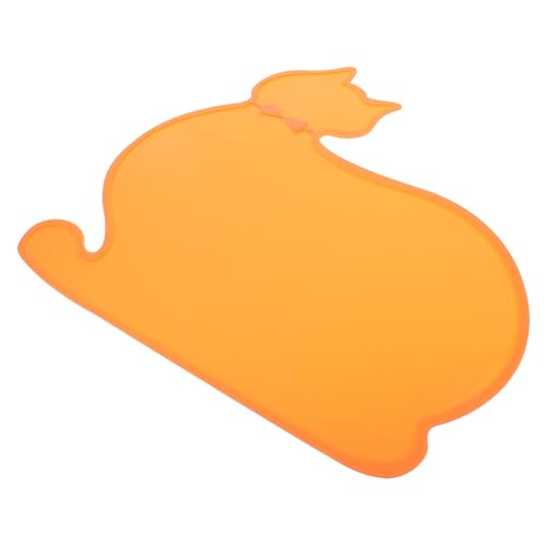 FONDOTIN Pet Food Mat Waterproof Silicone Bowl Pad Heat Insulated Non-Slip Cat and Dog Feeding Mats 47x36.5cm