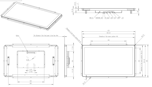 Image of 27 Inch 10 Points Open Frame PCAP Touchscreen Monitor for Interactive Training Stations Retail Self-Service Kiosk Vending Digital Signage