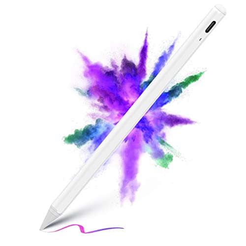 Stylus pen for iPad with Palm Rejection, Tilting Sensitivity, Magnetic Absorption for Apple iPad 6/7/8/9th, iPad Pro 11'' 1st/2nd/3rd, iPad Pro 12.9" 3rd/4th/5th, iPad Mini 5/6th, iPad Air 3rd/4th Gen