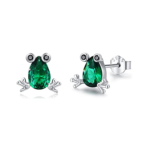 Boucles d'oreilles grenouille argent sterling 925 durable et délicat