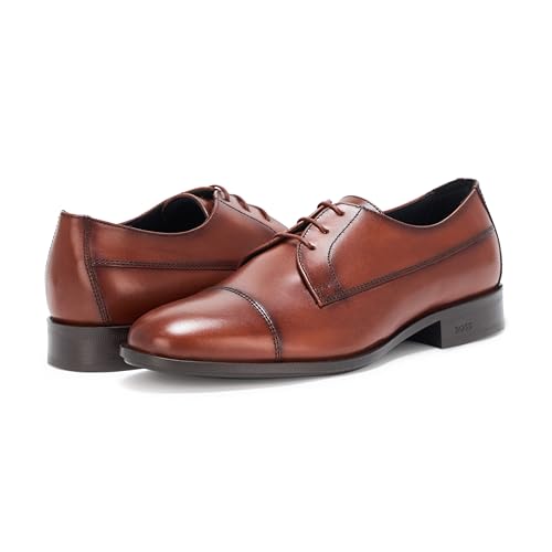 Image of BOSS Colby Smooth Leather Derby Dress Shoe