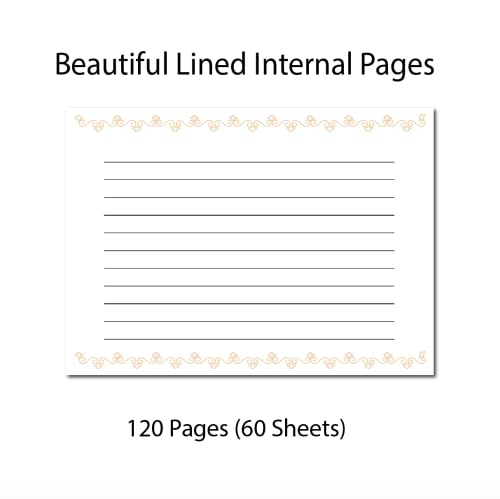 Avamie Wedding Guest Book, 120 Lined Pages Guest Sign-In Book Guest Registry Guestbook Planner, White Cover With Gold Foil And Greenery Design, Gold Gilded Edges And Gold Ribbon, 7X9 Inches, Hardbound #TOP3