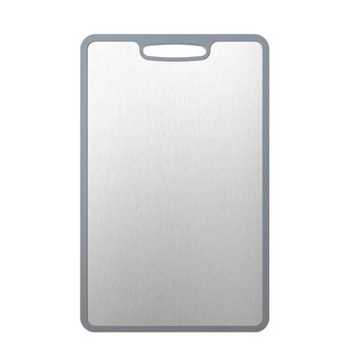 Tablas de cortar para cocina, de doble cara, grado alimenticio, para carne, fruta, acero