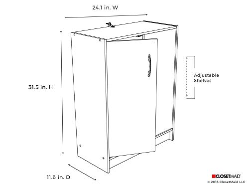 ClosetMaid 8925 2-Door Stackable Laminate Organizer, Espresso