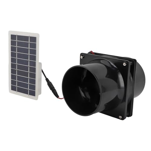 AILOOCEDI 12 V 10 W Solarbetriebener Abluftventilator, Effiziente Kühlung und Windzirkulation, für Dachböden, Gewächshäuser, Wohnmobile, Boote, ABS-Material
