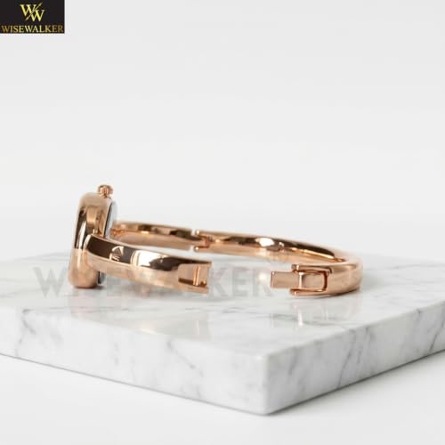 Image of WISEWALKER Women & Girls Premium Quality Oval Dial Bangle Bracelet Watch for Ladies Wrist Watch | Casual | Formal | Traveling | Party Watch for Women