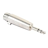 . Adaptador de cable de adaptador de audio hembra de 6,3 mm macho a 3 pines XLR