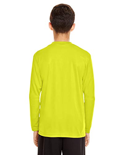 Team 365 Youth Zone Performance Long-Sleeve T-Shirt L SAFETY YELLOW3