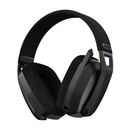 Genérico Auriculares con micrófono for Juegos Bluetooth BW06 de 2,4 GHz, for Auriculares inalámbricos for PC PS5 PS4(Black)