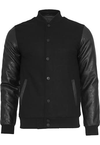Urban Classics College Veste en Cuir Style Oldschool XL - Noir