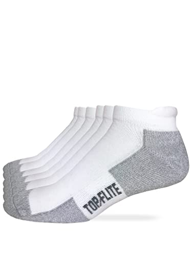 Top Flite Mens Womens Moisture Wicking Seamless Toe Heel Tab Sport Socks 6 Pair Pack