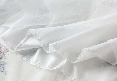 Women's Embroidered Tulle Skirt Butterfly Pattern Layered Midi Skirts 2025 Trendy High Waist A-line Skirt3