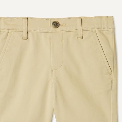 Image of Amazon Essentials Boys and Toddlers' School Uniform Woven Flat-Front Shorts with Elastic Waist