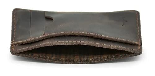 Carteira Porta Cartão,cnh,cédulas,cartões Couro Legítimo (Marrom Escuro)