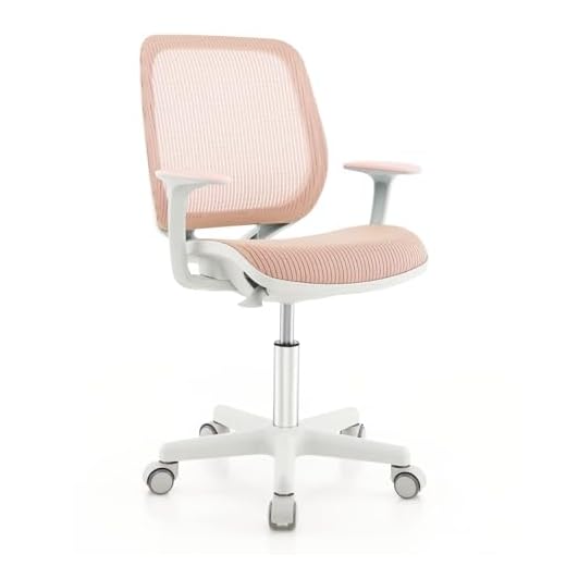 Costzon Kids Desk Chair, Height Adjustable Children Study Computer Chair with Armrests, Sit-Brake Casters, Swivel Mesh Task Chair for Boys Girls Teens Students, Kids Chair for Home, Office, School