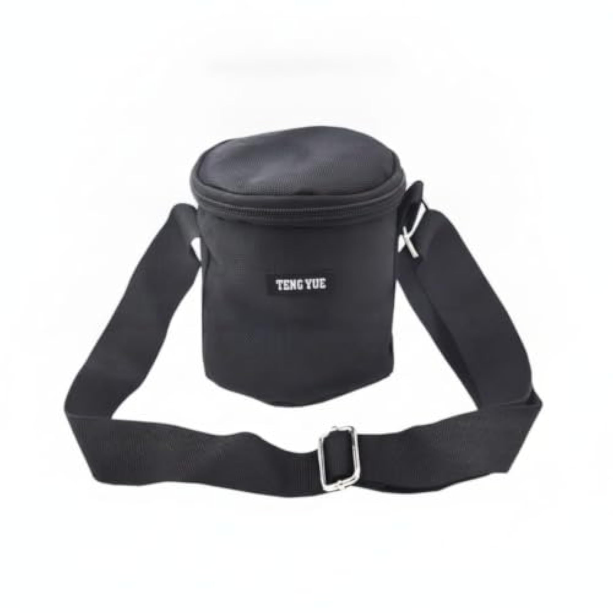 Cylindrical Dumbbell Bag with Shoulder Strap, Black
