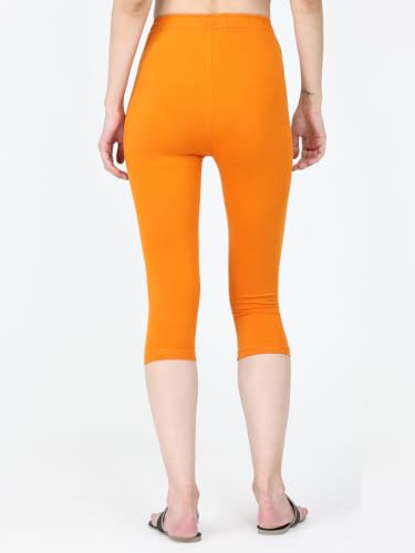 Image of Robinbosky Premium Stretchable Cotton Capri Legging for Women | Suitable for Formal wear & Casual wear | High-End Elastic Makes. The Leggings Squat Proof and Durable for Travel, Yoga, & Workout.
