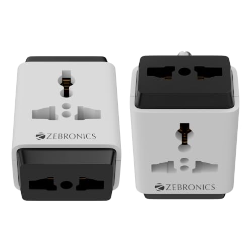 Image of Zebronics Power Plug 31 Power Extension Socket, 1440W Max, 6A Rated Input Current, Universal Sockets, Compact Design, Durable Build, Dual-Tone Finish (Pack of 2)