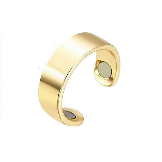 Pack of 1 Magnetic metal Ring Diabetes Control Blood Sugar Management Therapy Health Ring for Acupressure – Migraine Ring Migraine Relief Ring (GOLD)