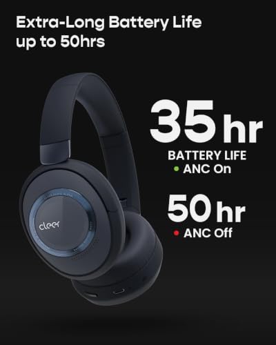 Cleer Alpha Noise Cancelling Bluetooth Headphones, Midnight Blue - image 5