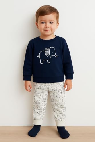 Image of NOVA BLOOM Kids Clothes for Boys | Cotton Printed Sweatshirt and Pants Set, Lightweight Breathable Kids Dress Boy Outfit, Comfortable Baby Boy Dress for Summer and Winter Wear
