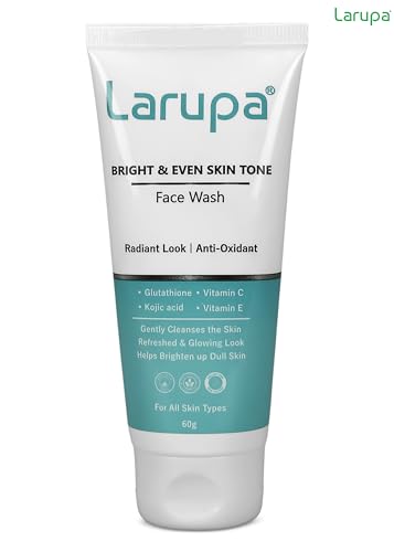 Image of Bright & Even Skin Tone Face wash with Glutathione, Kojic Acid, Niacinamide, Vitamin C and E | Daily Gentle Face Wash For Tan, Pigmentation, Uneven Tone - 60G