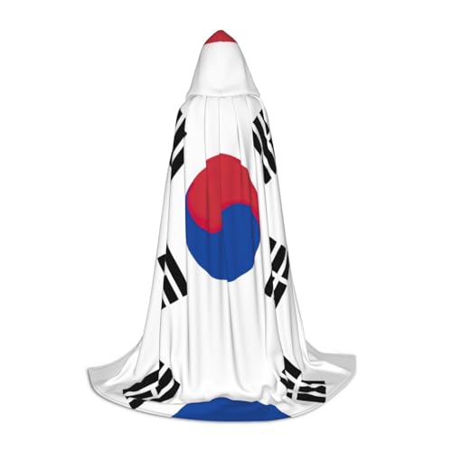 GaxfjRu Disfraz de bruja de Halloween de la bandera de la República de Corea, disfraz renacentista, capa de bata para cosplay