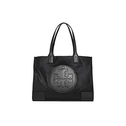 Tory Burch Women's Small Ella Tote, Black, One Size Cover