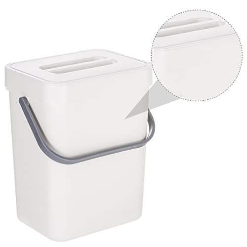 Bote de basura rectangular de pared con tapa Outanaya miniatura 3