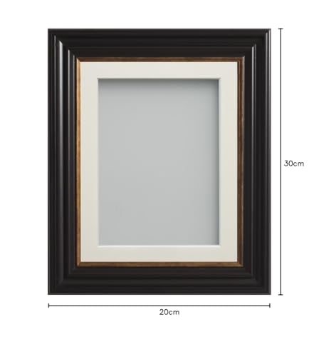Frame Company Emson Black Picture Photo Frame with Ivory Mount - 20x16 for pic size 16x12 *Choice of Sizes* Fitted with Real Glass - Image 2