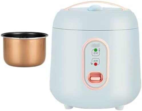 Mini Rice Cooker with Nonstick Pot - Includes Spatula & Measuring Cup - Perfect for Cooking Rice & Porridge for Small Families or Individuals