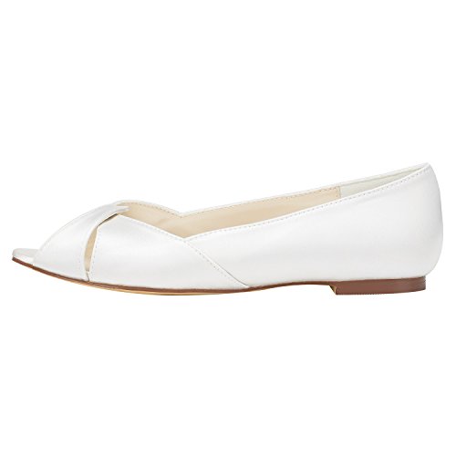 Emily Bridal Women's Satin Flat Heel Flats with Others2