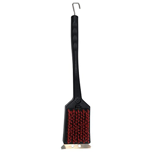 Mr Bar-B-Q Nylon Tough Brush with Replaceable Head Black