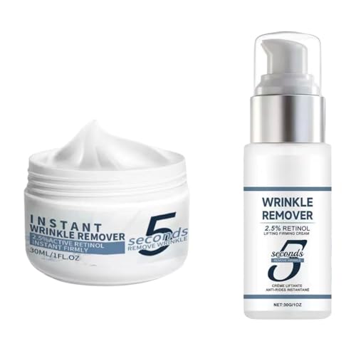 5-Second Instant Face Lift Cream - 2.5% Retinol Wrinkle Remover & Filler Set for Deep Wrinkles Anti-Aging Firming Cream for Face & Neck 30g+30ml Skincare Set for All Skin Types