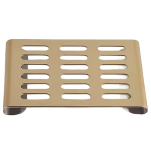 Simamile ソープディッシュ 石鹸ホルダー 石鹸皿 ステンレス鋼製 ソープホルダー 金属製 ソープトレイ 排水口 浴室 シャワー キッチン アクセサリー用 金色