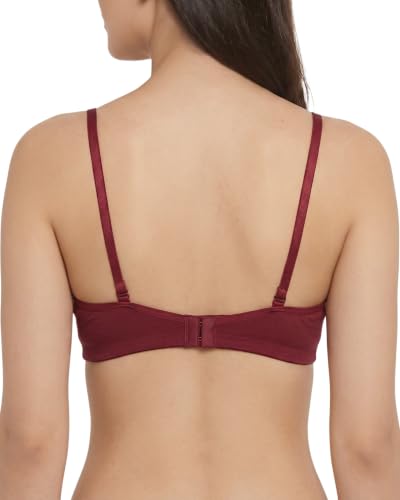 Image of Brida Monica Women's Wide Strap Bra - Soft Hosiery Cotton, Non-Padded, Wireless, Seamless Full Coverage T-Shirt Bra