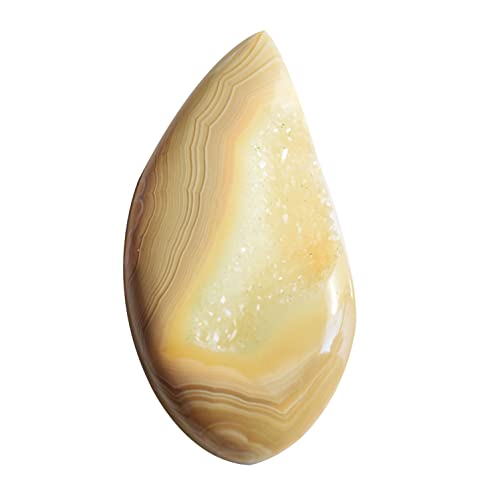Minéraux agate druzy taillés en cabochon 57x28x7mm grossiste pierre gemme drussy