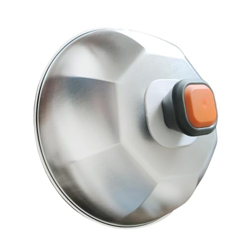 F Fityle Coperchio per imbastitura in Acciaio Inox, Coperchio per Barbecue, Diametro 22,5 cm, per Hamburger, teppanyaki