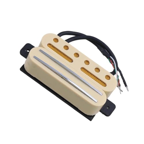 Micro guitare électrique double piste laiton et plastique robuste pour sonorités nettes
