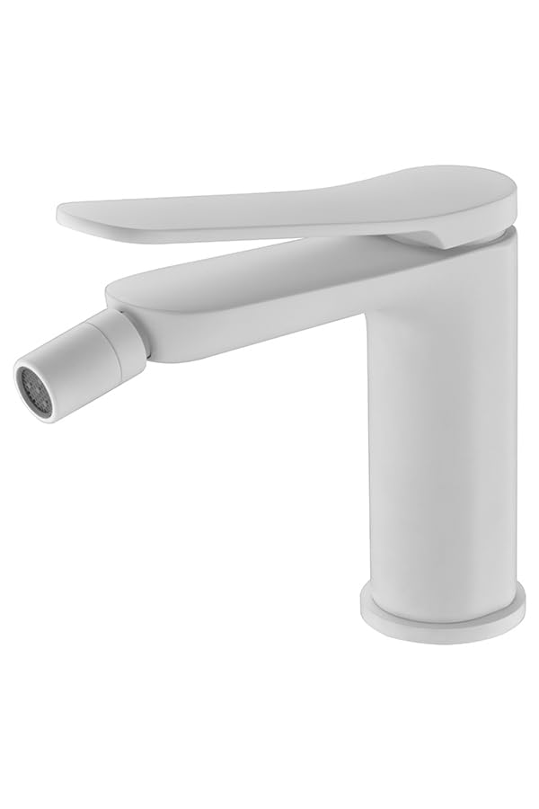 Mitigeur de salle de bain rotatif en laiton H59 blanc mat pour lavabo bidet