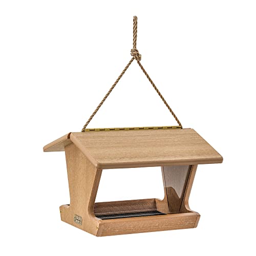 Birds Choice Schf200 Hopper Bird Feeder, Spruce Creek Collection, Recycled Plastic, Natural Teak #TOP4