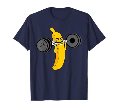 Lustig Trainieren T-Shirt Banane Fitnessstudio T-Shirt