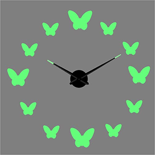 Sticker mural 3D acrylique horloge murale silencieuse 68,6 cm - 2