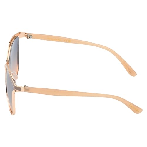 TAHARI Women's Metal Cat Eye-Vintage Sunglasses, Gold & Nude, 58 mm3