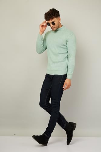 Image of Kvetoo Men High Neck Full Sleeve Winter Woolen Sweater